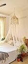 Zippy Flora Macrame Handwoven Cotton Net Canopy for Valentine/Birthday/Baby Showers/Photoshoot (Standard, White)