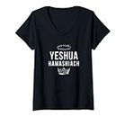 Mujer Yeshua Hamashiach Coronas Camiseta Cuello V