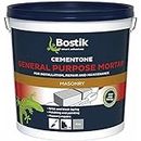 Bostik Cementone General Purpose Mortar, Pre-Mixed, Easy to Use, For Interior & Exterior Repairs & Maintenance, Colour: Grey, Size: 5kg (Packaging may vary)