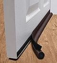 deeToolMan draft excluder 36" : One sided door insulator with hook and loop strip/Under door draft blocker/Door weather strip(Brown)