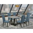 Winston Porter Aimable 7-Pc Kitchen Table Set - 6 Dining Chairs & 1 Modern Rectangular Cement Kitchen Table w/ Button Tufted Chair Back | Wayfair