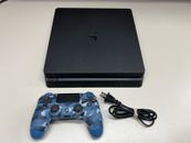 SONY PLAYSTATION 4 SLIM CONSOLE PS4 1TB W/ CONTROLLER + CABLES FULLY FUNCTIONAL