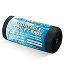 Turmaster 25Pcs Portable Camping Toilet Bags,5 Gallon Compostable Toilet Replacement Bags for camping toilet, portable potty bags for Outdoor Camping(1Roll)