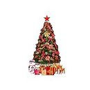 NICETOW Árbol de Navidad, Decoración navideña, Disfraces navideños, Sala de Estar, Árbol de Navidad decorado 1.2M Accesorios (Color: Rojo)