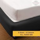 Ramesses Easy Fit Quilted Elastic Fitted Valance | Box Spring Cover Bed Skirt