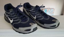 Nike Air Max Torch 4 343846-411 Hombres 11.5 Zapatos para Correr Azul Obsidiana Gris Lobo 
