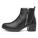 Lilley Morgan Womens Black Zip Up Ankle Boot - Size 6 UK - Black