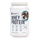 LEANFIT WHEY PROTEIN Natural Chocolate – 100% Whey Protein Powder, 25g Protein Per Serving – Grass-Fed, Gluten-Free, BCAAs, Amino Acid - 26 Servings, 858g Tub