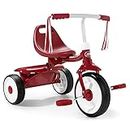 Radio Flyer Fold 2 Go Trike Toddler Ride On to, Red, For Ages 1-3 Years