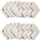 INCREWAY 16 Packs Child Safety Corner Protectors, Super Soft White Corner Cushion Guards with Adhesive, for Furniture, Table, Desk, Beds, Walls