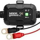 NOCO GENIUS2DAU, 2A Direct-Mount Onboard Battery Charger, 12V Car Battery Charger, Battery Maintainer, Trickle Charger and Desulfator for Automotive, Marine, AGM, and Deep-Cycle Batteries