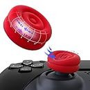 PlayVital Thumbs Cushion Caps Thumb Grips for ps5, for ps4, Thumbstick Grip Cover for Xbox Series X/S, Thumb Grip Caps for Xbox One, Elite Series 2, for Switch Pro Controller - Passion Red