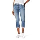 Signature by Levi Strauss & Co. Gold Women's Mid-Rise Slim Fit Capris (Available in Plus Size), Blue Ice, 4