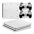 Elton White Carbon Fiber Skin Sticker Cover for PS4 Pro Console and Controllers [Video Game]