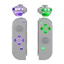 eXtremeRate 7 Colors 9 Modes NS Joycon DFS LED Kit, Multi-Colors Luminated Transparent ABXY Trigger Face Buttons for Nintendo Switch & Switch OLED Model Joy-Con - Joycon NOT Included
