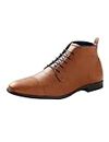 RIVERS - Mens Winter Boots - Chukka - Brown Casual Shoes - Office Work Footwear - Tan - Lace Up - Pointed Toe - Comfy Classic Design - Formal Fashion