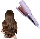 Romantic French Egg Curling Iron, Egg-Roll Hairstyle Water Ripple V-Shaped, Water Ripple V-Shaped Ionic Hair Curling Iron Styling Tools, Fast Heating, Adjustable Temperature (Purple)