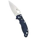 Spyderco Manix 2 Lightweight Signature Knife with 3.37" CPM S110V Steel Blade and Dark Blue FRCP Handle - PlainEdge - C101PDBL2