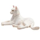Mojo GATO MENTIROSO BLANCO lindo mascota modelo granja juguetes figuras plástico animales felinos