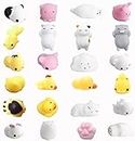 Amaza 24pcs Squishy Kawaii Squishies Animaux Slow Rising Squeeze Animal Stress Reliever Anti-Stress Jouet (Multicolore)