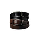 Men's Big & Tall Reversible Leather Dress Belt by KingSize in Black Brown (Size 72/74)