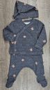 Baby Girl Clothes Nwot Old Navy 0-3 Month 3pc Gray Rainbow Footed Outfit & Hat