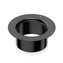 Hon&Guan 5 Inch Duct Connector, Plastic 5 Inch Dust Collection Fittings Duct Flange for Heating Cooling Ventilation System, Black.