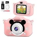 Kids Camera Digital Camera for 3-12 Year Old Girls,1080P HD Video Camera for Kids with 32GB SD Card, Birthday Christmas Toy Gifts for 3 4 5 6 7 8 Year Old Girlss
