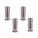 4 X Adjustable Metal Stainless Steel Sofa Support Legs Kitchen Feet Table Feet Cabinet Legs Furniture Legs Worktop Bar TV Desk Table Legs,Lift Furniture Risers/with Screws(Silver)