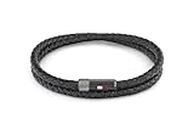 Tommy Hilfiger 32014846 Men's Bracelet Stainless Steel and Leather, One size, Stainless Steel