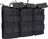 OneTigris Tactical Magazine Pouch, MOLLE Triple Mag Pouches for M4 M16 Pmag G36 .223REM Stanag Lancer L5 FAB Ultimag Hexmag HX, DD07