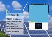 Inverter solare ibrido off-grid 1500 W 12 V inverter di potenza onda seno puro MPPT 80A