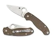 Spyderco Knives Para 3 C223MPCW Brown Micarta CPM-CruWear Steel Pocket Knife