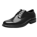 Bruno Marc Men's Downing-02 Black Leather Lined Dress Oxford Shoes Classic Lace Up Formal Size 10.5 M US