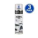 Professional Automotive Paints Panel Spray Clear Coat Acrylic Aerosol 500ml x 3