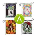 Seasons Monogram Letter A Garden Flag Bundle - Set of 4 - 12.5" x 18" Gift Set