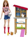 Barbie Chicken Farmer Doll & Playset, Henhouse with Chickens & Accessories, Fash