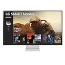 LG 43" Ultrafine™ Smart Monitor UHD 4K IPS (3840 * 2160), HDR 10, Wireless Connectivity, webOS, AirPlay 2, USB Type-C (65W PD), Speakers 10WX2, Magic Remote, HDMIx2, DP, HP Out, 43SQ700 (White)