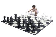 Giant 12" Tall King Black and White Set of Outdoor Chess Men Pieces NO Board