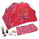 The New York Doll Collection Camping Set for 18 inch Dolls - Super Cute Doll Camping Set - Light up Lantern - Safety Tested