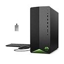 HP Pavilion Gaming Desktop, NVIDIA GeForce GTX 1650, Intel Core i5-10400F, 8 GB DDR4 RAM, 256 GB PCIe NVMe SSD, Windows 11, USB Mouse and Keyboard, Compact Tower Design (TG01-1020, 2020)