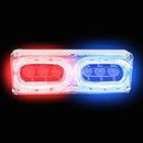 A4S AUTOMOTIVE & ACCESSORIES® Police Light/Flasher/car bike light -Red & Blue for Hyundai i20 Active and LED Flash Strobe Emergency Warning Light for Motorcycle