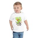 HS PRINT Dino Rider White Cotton Round Neck Half Sleeve Kid T-Shirt