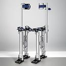 48"- 64" Adult Drywall Climbing Stilts, Strong and Lightweight Aluminum for Painting and Leaf Trimming at Heights, Loads Over 220 lbs,Silver