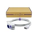 9.8FT skmeditec SpO2 Sensor Cable Compatible with Spacelabs for Masimo SpO2 Module, Reusable Large Clip Probe with 10 Pin Purple Connector