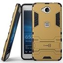 Lumia 650 Case, CoverON Shadow Armor Series Modern Style Slim Hard Hybrid Phone Cover with Kickstand Case for Microsoft Lumia 650 - Gold
