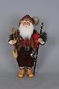 Karen Didion Originals Mountaineer Santa Figurine, 17 pollici – Decorazioni natalizie fatte a mano per casa e da collezione