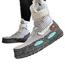 Zurück in die Zukunft Air Mag Plüsch Sneaker Hausschuhe - Marty McFly Individuelle Hausschuhe - Gehäkelte Gestrickte Plüsch Stiefel - BTTF Film Cosplay Fans Outfit - Bio-Baumwolle Weiche Schuhe