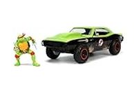 Turtles Raphael Chevy Camaro 1:24, Muscle Car, inkl. Figur, bekannt aus Film und Fernsehen