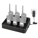 ELECTROPRIME Compatiable for RETEVIS RTC48 Multi-Function Interchangeable Slots Six-Way Walkie Talkie Charger for Retevis RT48/RT648